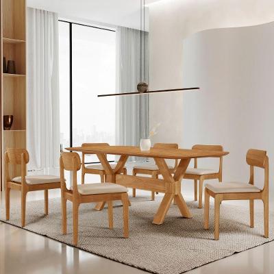 Mesa Star 6 Lugares Tampo MDF Barril Base em X Veludo Imbuia Moderna