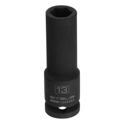 Soquete de Impacto Longo 1-2'' 13MM 1393955 Sextavado em Aco Cromo Molibdenio Azul Stels