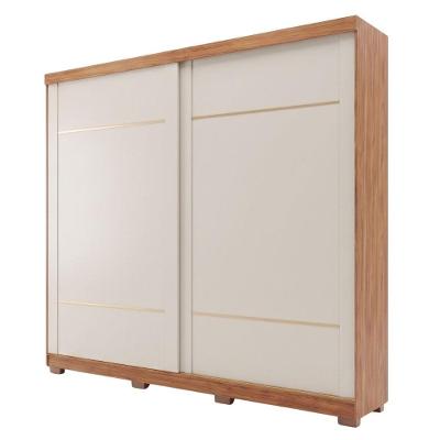 Guarda Roupa Casal Livia 2 Portas de Correr 4 Gavetas MDF Madeir-Off