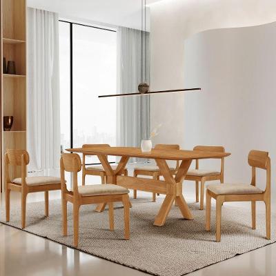 Mesa Star 6 Lugares Tampo MDF Barril Base em X Imbuia Moderna