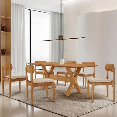 Mesa Star 6 Lugares Tampo MDF Barril Base em X Imbuia 180cm Moderna
