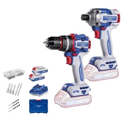 Kit Parafusadeira Furadeira de Impacto 20V 42328001 Motor Brushless Azul Tramontina