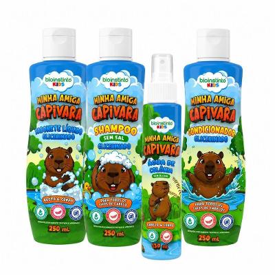 Kit Banho Infantil Minha Amiga Capivara Shampoo sem Sal Colonia 880ML Bio Instinto