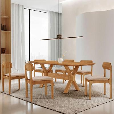 Conjunto de Jantar Star 6 Lugares Tampo MDF Barril Base em X Imbuia Moderna