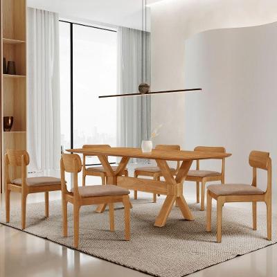 Mesa de Jantar Star 6 Lugares MDF Barril Base em X Imbuia Moderna