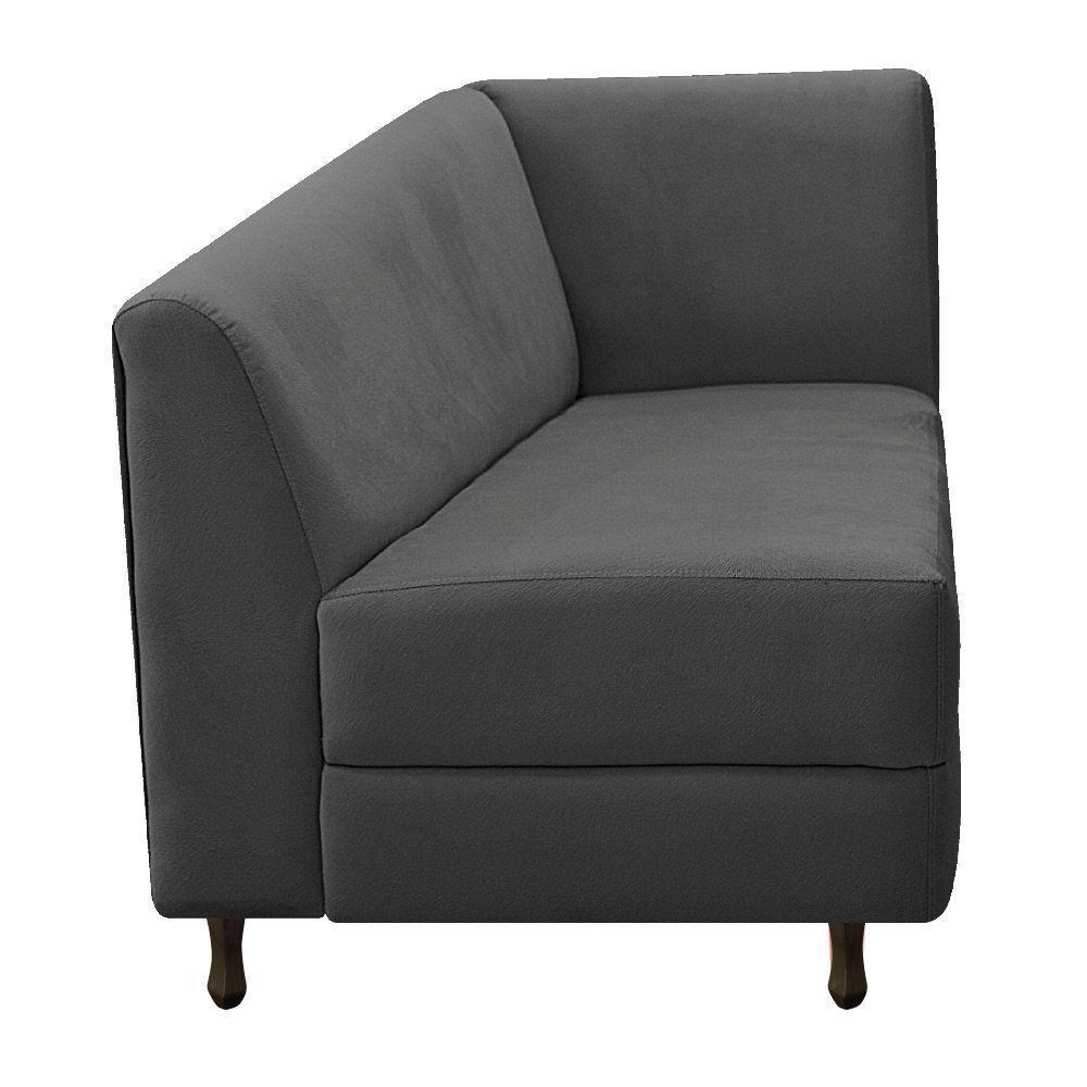 Diva Recamier Heitor 160Cm Lado Esquerdo Linho - Amarena Móveis Cinza Escuro - 3