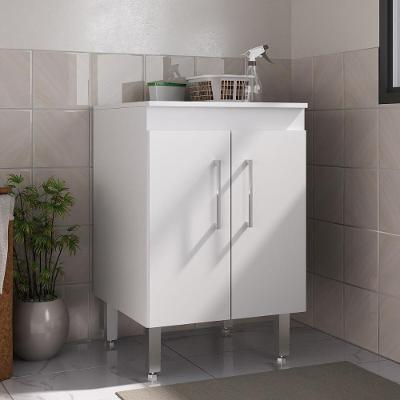 Balcão de Lavanderia CR30055 2 Portas MDP 61CM Branco Multimóveis