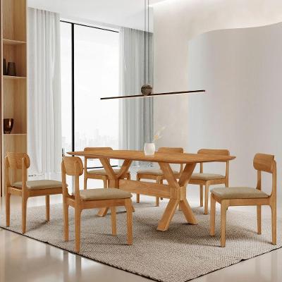 Mesa Star 6 Lugares Tampo MDF Barril Base em X Imbuia Moderna