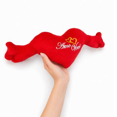 Pelucia Coração com Braços Eu Te Amo Almofada Decorativa Vermelha Draik