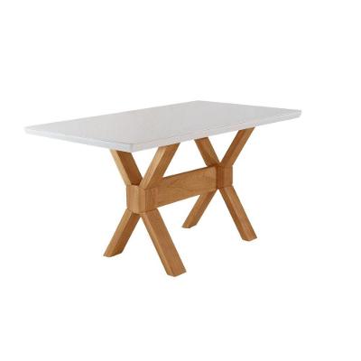 Mesa de Jantar Star Retangular MDF 120CM Laqueado Off Imbuia Mobillare