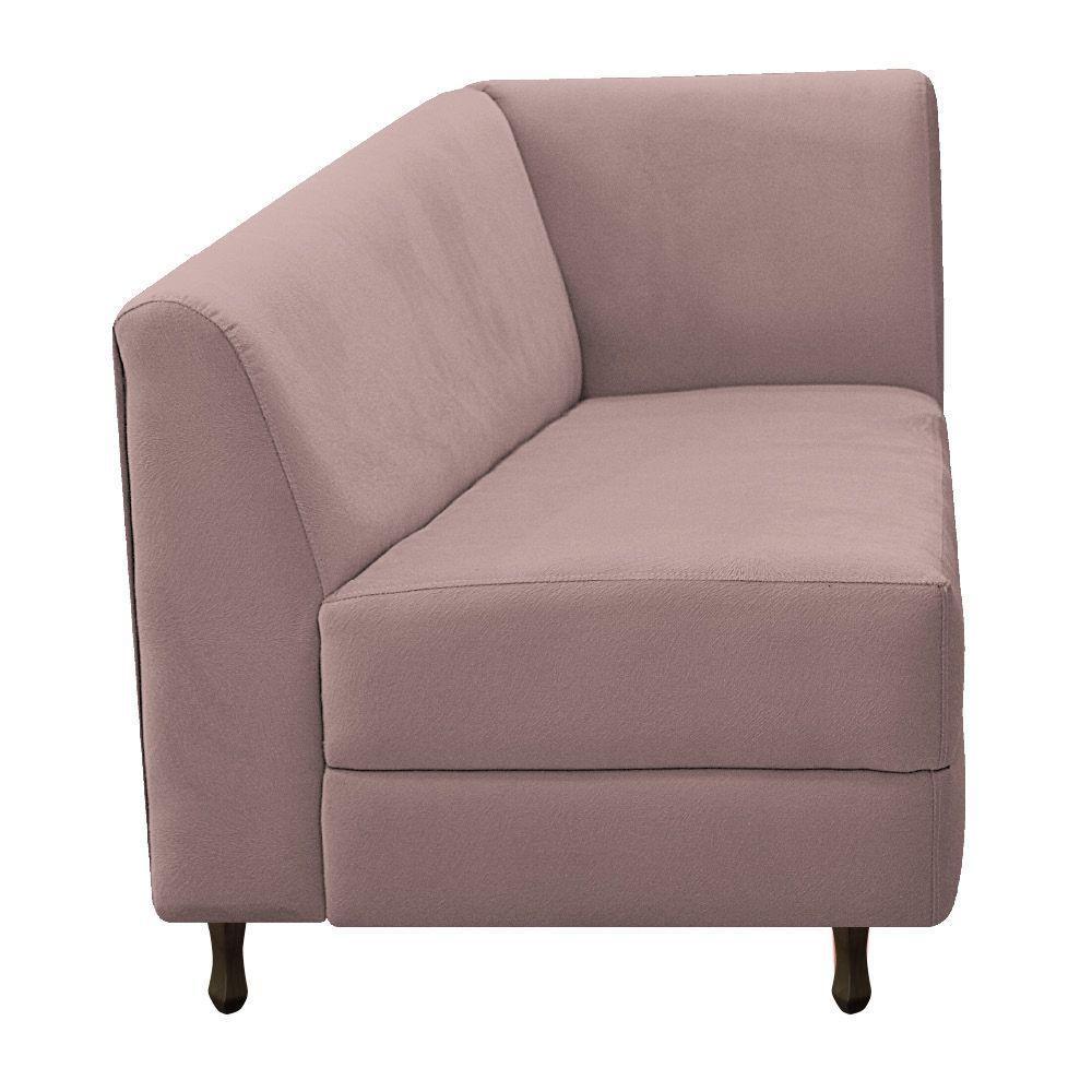 Diva Recamier Heitor 140Cm Lado Esquerdo Linho - Amarena Móveis Rosê - 5