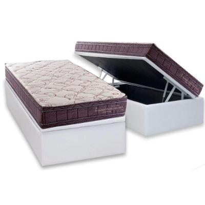 Cama Box Baú Solteiro CRC Corano White Inverno Verao Molas Ensacadas Euro Pillow Branco Kappesberg