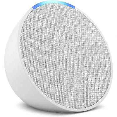 Smart Speaker Amazon Echo Pop com Alexa Wi-Fi e Bluetooth para Automacao Residencial Branco