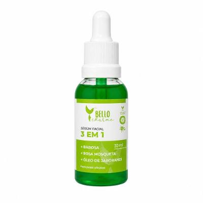 Serum Facial 3 em 1 Hidrata Nutre e Revitaliza com Conta Gotas para Todos os Tipos de Pele 30ML