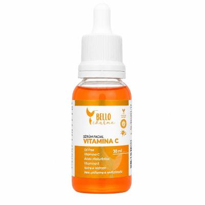 Serum Facial de Vitamina C com Acido Hialuronico e Vitamina e 30ML Oil Free para Todos os Tipos