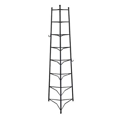 Tripé Porta Panelas Estrela 8 Compartimentos 150cm Aço Carbono Preto Ouro Minas