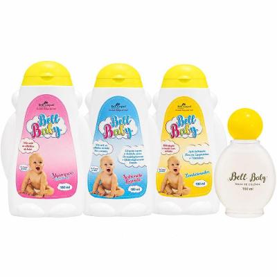 Kit Higiene Infantil Bell Baby 4 Itens Cabelo e Corpo 4x180ML Bio Instinto