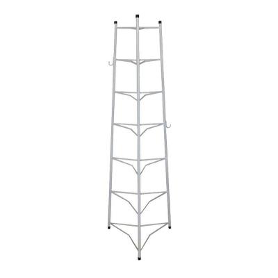 Tripé Porta Panelas Estrela 7 Compartimentos 126cm Aço Carbono Branco Ouro Minas