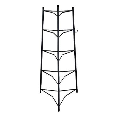 Tripé Porta Panelas Estrela 5 Compartimentos 82cm Aço Carbono Preto Ouro Minas