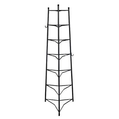 Tripé Porta Panelas Estrela 7 Compartimentos Aço Carbono 126cm Preto Ouro Minas