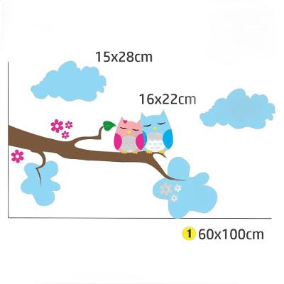 Adesivo de Parede Coruja Love Quarto Infantil Removivel sem Residuo 60x100cm