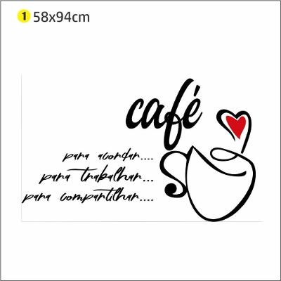 Adesivo de Parede Café 58x94cm para Cozinha sem Resíduo de Cola
