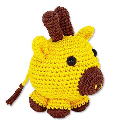 Amigurumi Bolinha Girafa Decorativa em Crochê Artesanal com Enchimento Lavável Macio