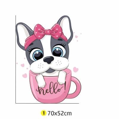 Adesivo de Parede Dog Hello 70x52cm Quarto Infantil Removível