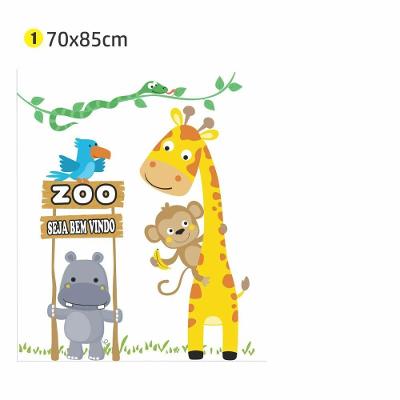 Adesivo de Parede Seja Bem Vindo Safari Infantil 70x85cm Duravel sem Residuo Safari