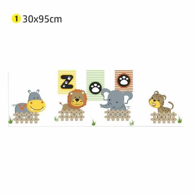 Adesivo de Parede Zoológico 30x95cm para Quarto Infantil Removível
