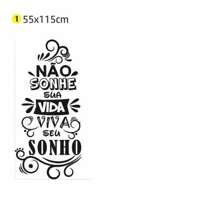 Adesivo de Parede Frase Motivacional Não Sonhe Sua Vida 55x115CM