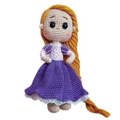 Amigurumi Princesa Rapunzel Crochê Artesanal em Linha de Algodão 27cm