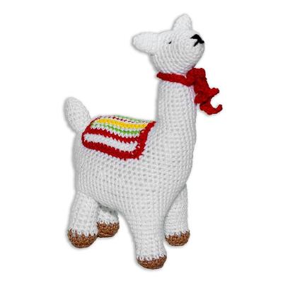 Amigurumi Lhama Crochê 19cm Decorativo Presente Lavável Bege Artesanal
