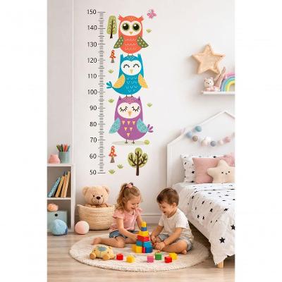 Adesivo de Parede Régua de Crescimento Coruja 88x126CM Infantil