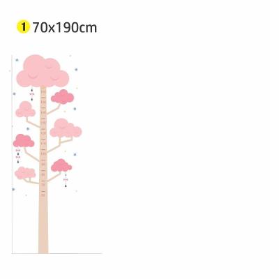 Adesivo de Parede Régua Árvore Infantil Decorativo Removível Rosa 70x190cm