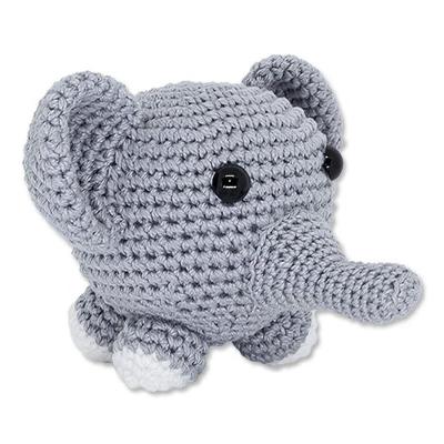 Amigurumi Bolinha Elefante de Crochê Artesanal Enchimento de Manta 10cm