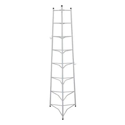 Tripé Porta Panelas Estrela 8 Compartimentos Aço Carbono 150cm Branco Ouro Minas