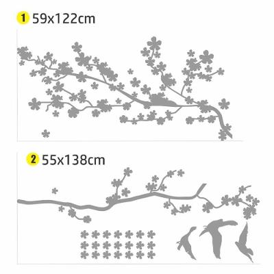 Adesivo de Parede Árvore Ventania 55x138cm Decorativo Removível para Quarto e Sala
