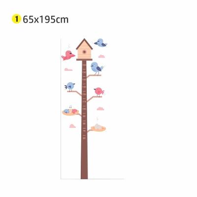 Adesivo de Parede Régua Pássaro Quarto Infantil Medida de Altura Decorativa 65x195cm
