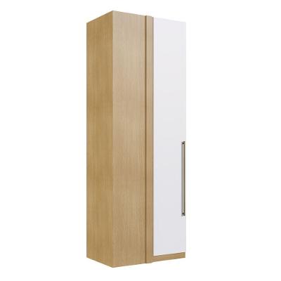 Guarda Roupa de Canto Infinity Modulo 1 Porta Giratoria MDF Savana-branco Genialflex Móveis