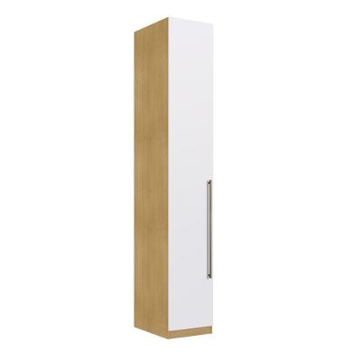 Guarda Roupa Modulado Infinity Modulo 1 Porta Giratoria MDF 5 Prateleiras Savana-Branco Genialflex