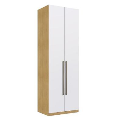 Guarda Roupa Modulado Infinity Modulo 2 Portas Bater MDF Savana-Branco Genialflex Móveis