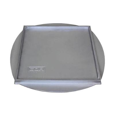 Tampa Tampão de Chão Rebaixado Aro Circular 50x50cm Prata GDA