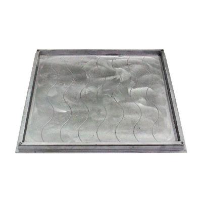 Tampa Tampão Rebaixado para Cerâmica Vedação Borracha 60x60cm Alumínio Fundido GDA Industria