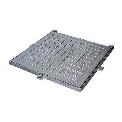 Tampa Tampão de Chão Dupla Vedação Articulado Cadeado 60x60cm Prata GDA
