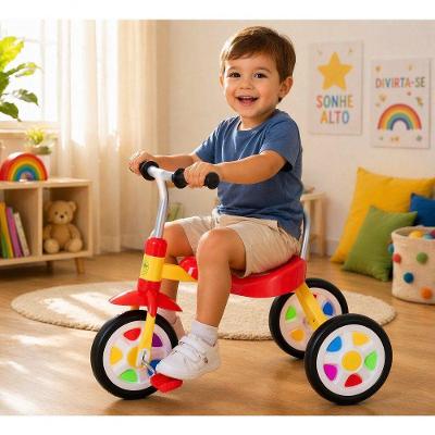 Triciclo Infantil com Pedal Estrutura Reforçada Amarelo Unitoys