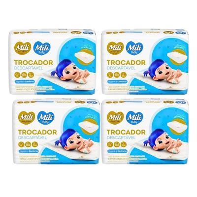 Trocador Descartavel Love & Care 4 Pacotes com 5 Lencois para Bebe 84cm X 63cm Mili