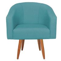 Kit Diva Heitor 140Cm Lado Esquerdo E 02 Poltronas Luiza Suede - Amarena Móveis Azul Turquesa - 6