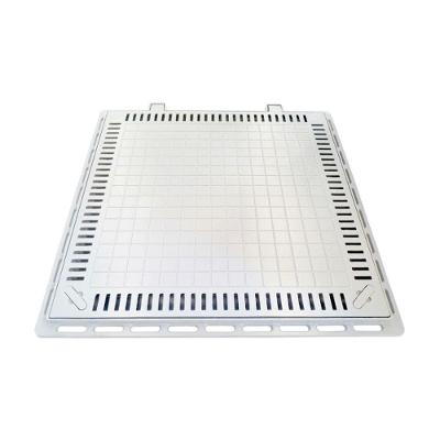 Tampa Casa Máquina Piscina Articulada Grelha B2 80x80cm Branco GDA