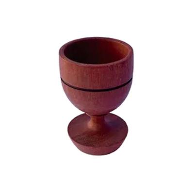 Tacinha de Madeira Artesanal para Vinhos e Coquetéis 8x5cm Amadeirado
